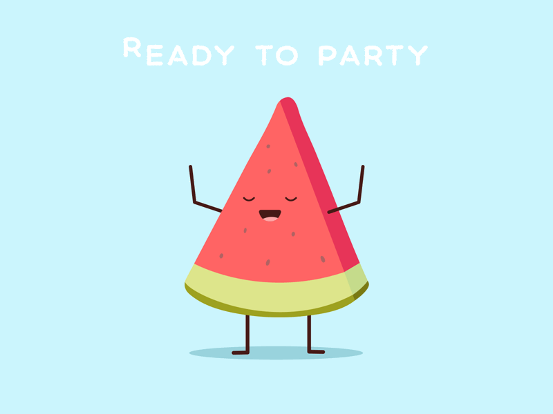 Dancing Watermelon dancing food fruit illustration watermelon