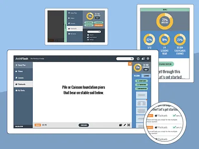 Flashcard studying app initial design app flashcard flat ui study tool