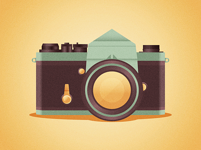 Nikon F 1959 camera film gradient halftone illustration nikon photography retro vector vintage