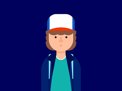 Stranger Things - Dustin character illustration netflix strangerthings vector