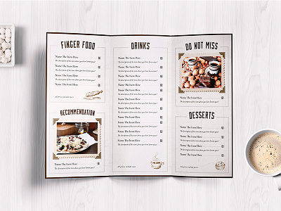 Classy Food Menu 6 bar classy design drinks food illustrator luuqas menu old restaurant template vintage