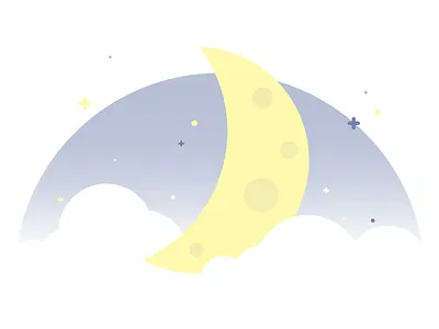 Don't let the bed bugs bite! clouds moon night sky sleep stars