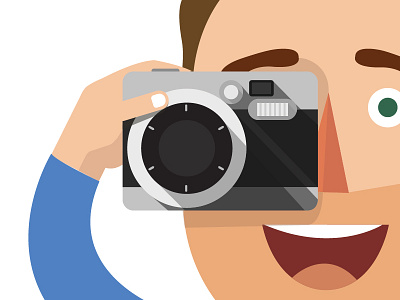 Shoot your world camera cute design happy illustration people