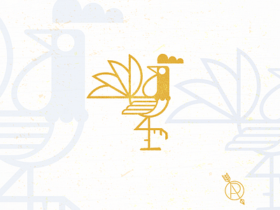 Rooster R Drib bruner chicken design illustration mike r rooster