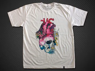 Hamletmachine camiseta caveira design ilustração ouroboros