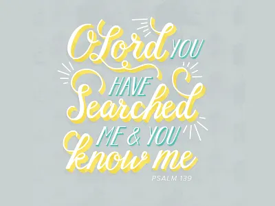 Psalm 139 handlettering psalm quote script verse
