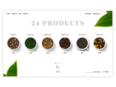 tea drinking black clean ui ux web