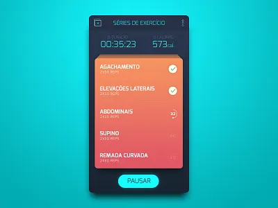 Daily UI 041 - Workout Tracker 041 challenge dailyui tracker workout