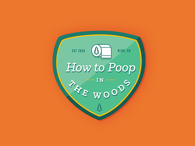 Merit Badge branding hiking illustration merit badge outdoors woods