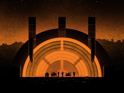 Hollywood Bowl Poster gig poster hollywood bowl illustration la poster