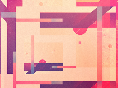 recursion future geometric illustration minimal retro vintage