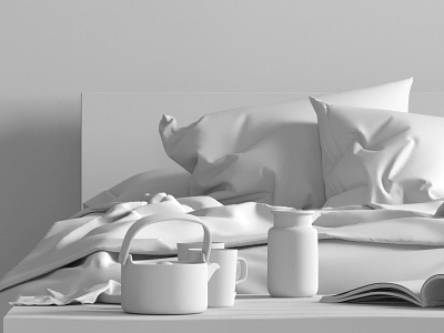 Bed Room 3ds max architecture cg corona render gif minimal minimalism