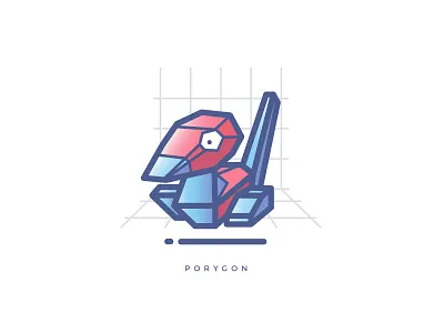 Porygon art illustration illustrator nostalgia pokemon pokemongo porygon vector