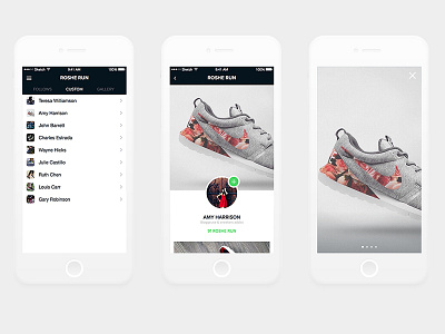 Roshe_Run_App_4/4 app art direction design hetic ios mobile design nike roshe run