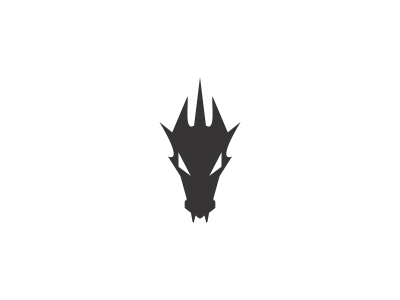 Dragon animal black dragon fantasy geometric icon logo minimalistic simple strong