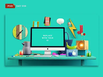 Day 038 daily mockup diy free freebie mockup premium psd scene creator scene generator