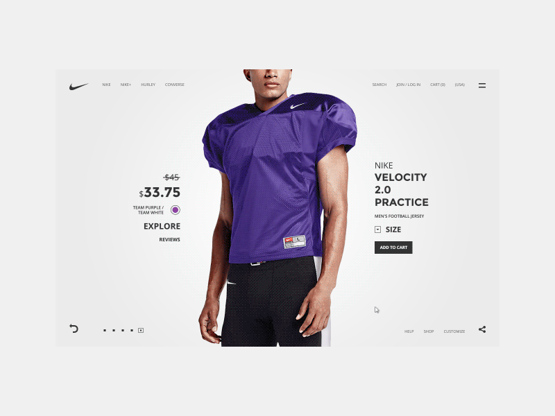 NIKE 440 animation e commerce inspiration interaction motion nike shop