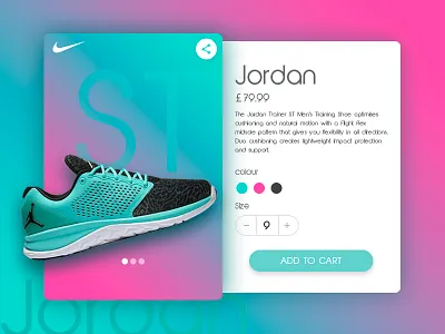 Nike Product Card basketball jordan layout nike product card trainers ui web
