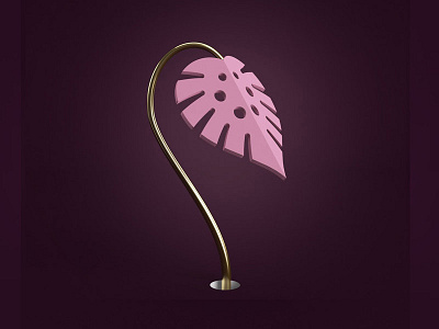 Monstera3 3d abstract cgi geometric graphic illustration infographic plants
