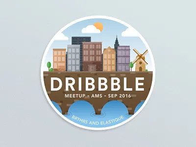 Dribbble Meetup Amsterdam Sticker ams amsterdam badge dribbble meetup elastique icon iconfinder illustration logo sticker vector