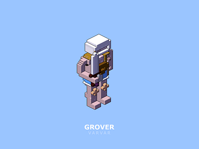 Grover Varvar ai fin icon image iso man render time