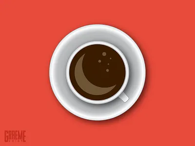 The Night Shift coffee design flat icon illustration minimal space star