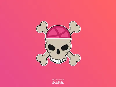 Dribbble Invite dribbble moin moin skull thanks