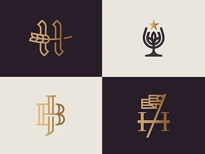 Logos & Marks collection flag gold logo logosmarks marks monogram purlpe