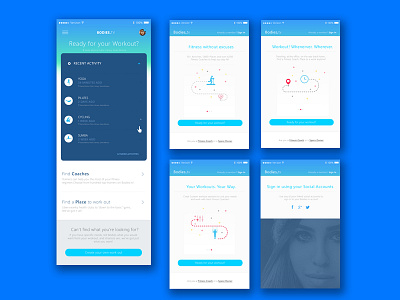 On boarding screen for a Fitness App creative design designer development fitness mobile philippines ui ux web