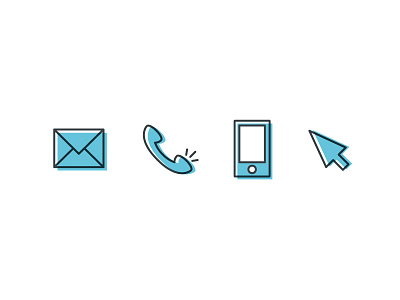 Contact Icons branding icon illustration