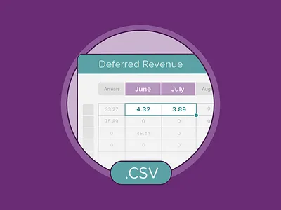 Revenue Recognition calendar csv deferred revenue enterprise excel finance month end close recognition recurring revenue subscription waterfall report