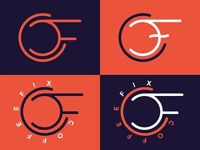 Coffee Fix branding c cf f identity logo