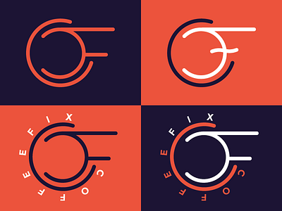 Coffee Fix branding c cf f identity logo