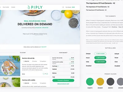 Designing for Piply: Case Study case component design food healthy irish language library piply study ui visual