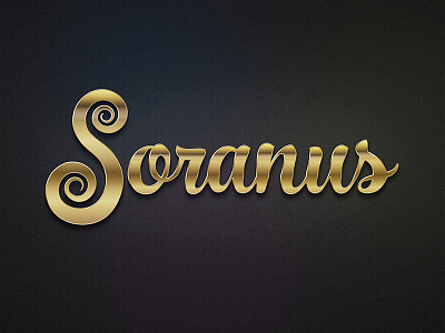 Project Soranus bevel effect glow gold letter lettering s special text type typeface