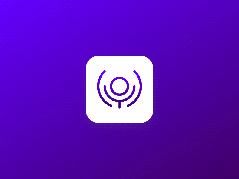 Voxercise animation app icon branding gradient grid logomark logotype mobile app presentation