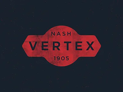 Vertex logo badge industrial logo texture type