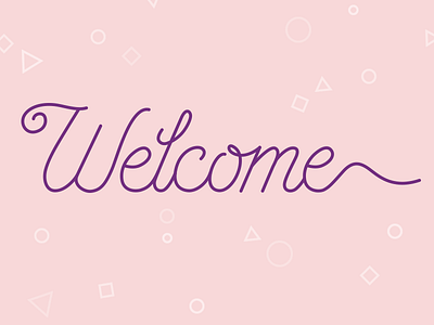 Welcome custom type lettering typography welcome