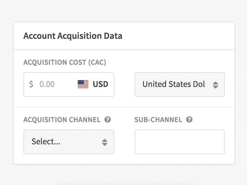 Customer Acquisition Data prototype recurly