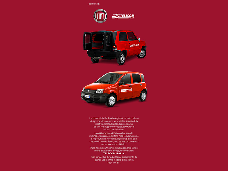 Example of Fiat Panda Industrial Design - Partnership Telecom Italia