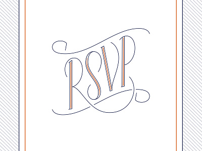RSVP custom typography first shot lettering rsvp wedding invitation