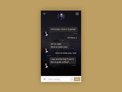 Daily UI #13 - Direct Message (chat) chat design messaging ui