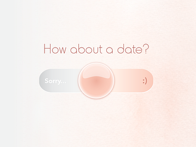 Yes/No 015 button daily date interface design no onlinedating switch ui uichallenge yes