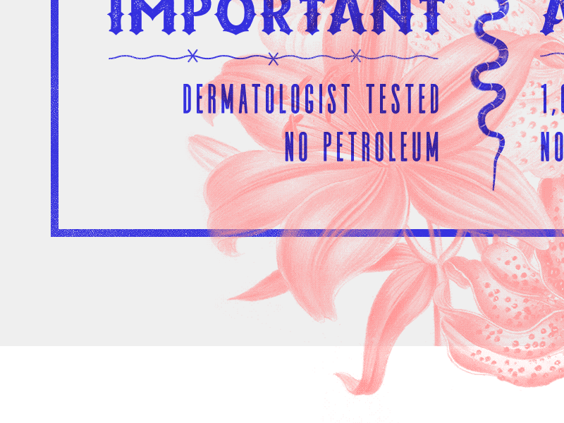 Floral Ink blue floral overprint paper pink snake tattoo texture