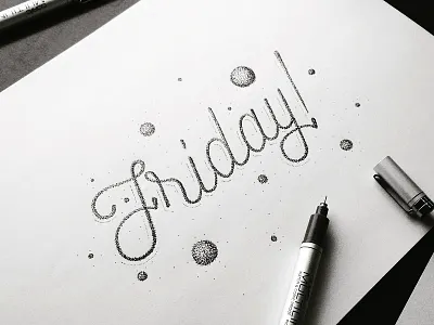 Friday #01 adiorga bucharest design handlettering lettering romania sketch type typography