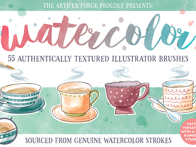 Watercolour Brushes brushes illustrator watercolor watercolour. brush