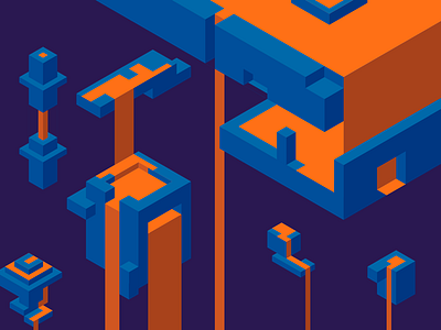 Flame plasma flame game hexels cube illustration isometric plasma water