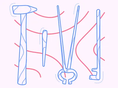 The Blacksmith blacksmith hammer icon illustration keynote tools wood