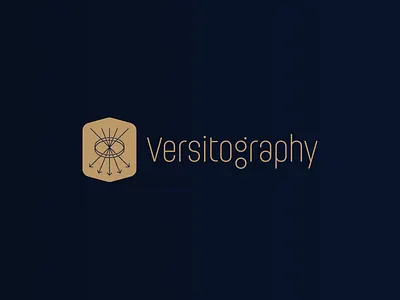 Versitography Logo Design 01 gold light lines logo photography
