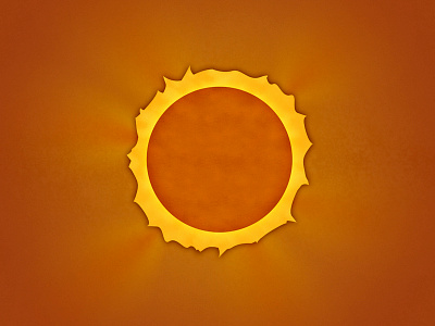 Sun draw illustration.textured orange sun yellow